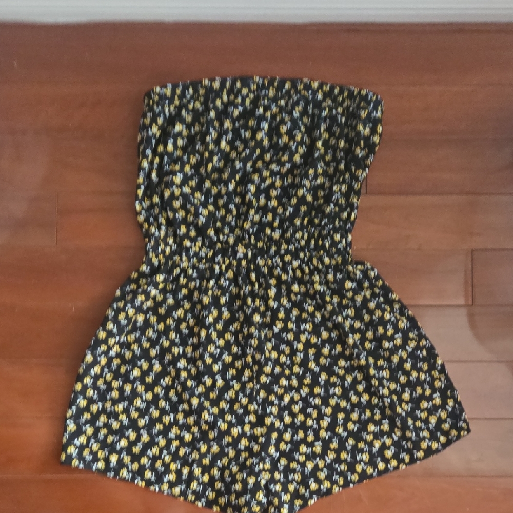 New Look Black and Yellow Floral Dress